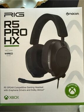RIG R5 Pro HX Black Wired Gaming Headset for Xbox Nacon Spear Dolby atmos game